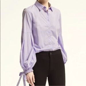 Banana Republic purple puff sleeved button down 12 petite